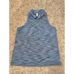 Athleta Women’s Sleeveless Polo Top Shirt Tennis Golf Quick Dry XL Green/Gray